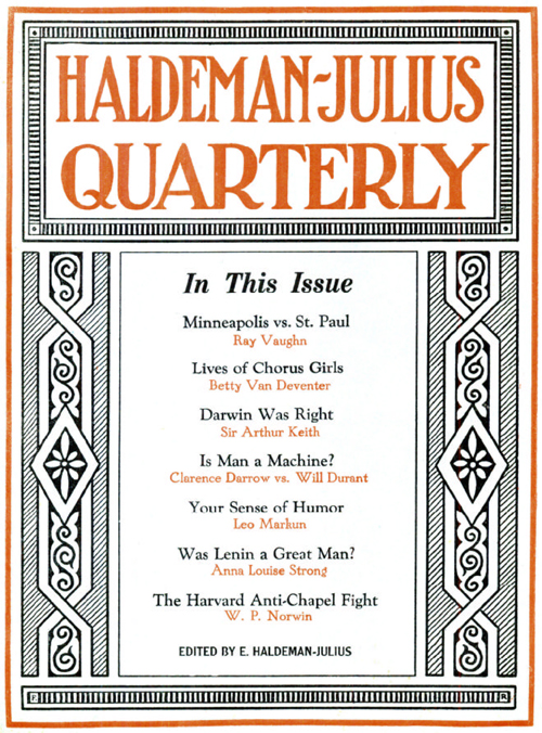 Haldeman-Julius Quarterly, Vol. 2, No. 2.